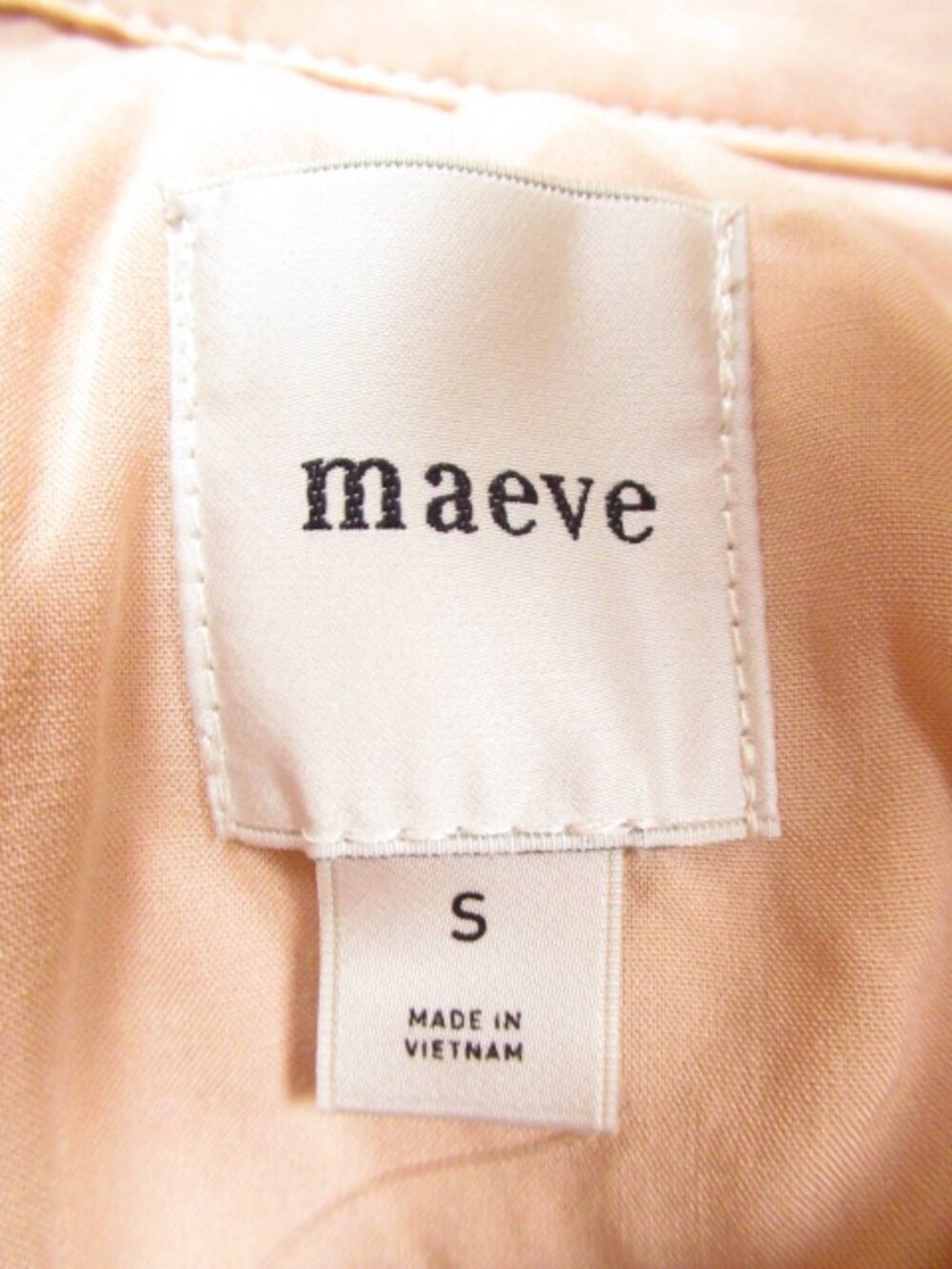 Anthropologie Maeve Long-Sleeve Pleated Mini Shirt Dress Neutral Cream S - Picture 11 of 12
